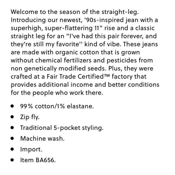 J CREW Womens Classic Straight Jean NEW $138 BA656 High-Rise Stretch Sz 26 - Picture 2 of 13